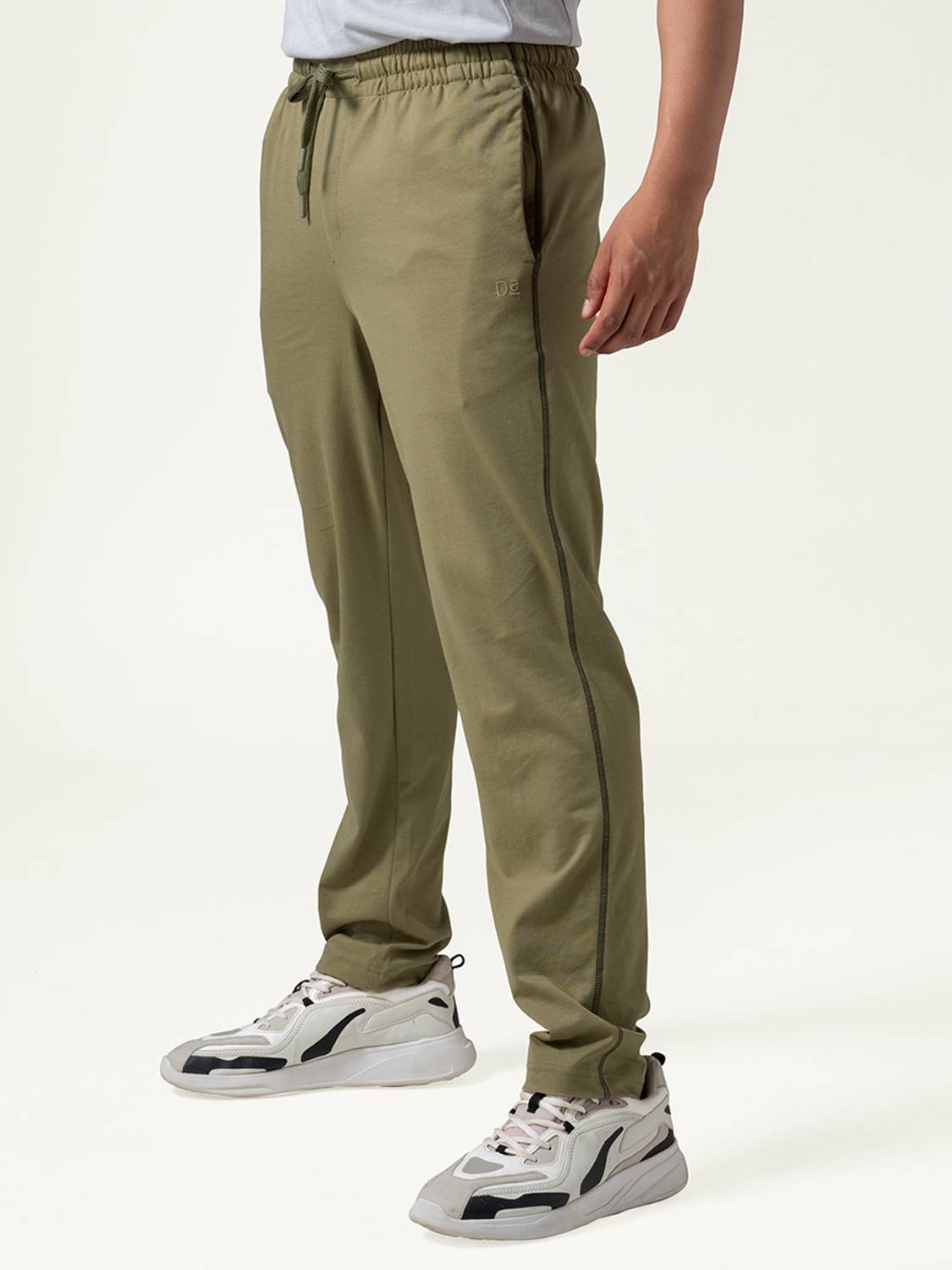Damensch Solid Men Beige Track Pants - Buy Damensch Solid Men