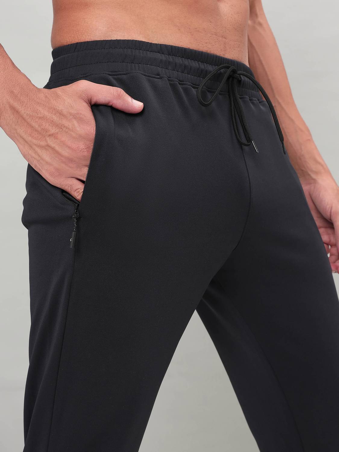 TECHNOSPORT Black Men's Track Pants - Image 5