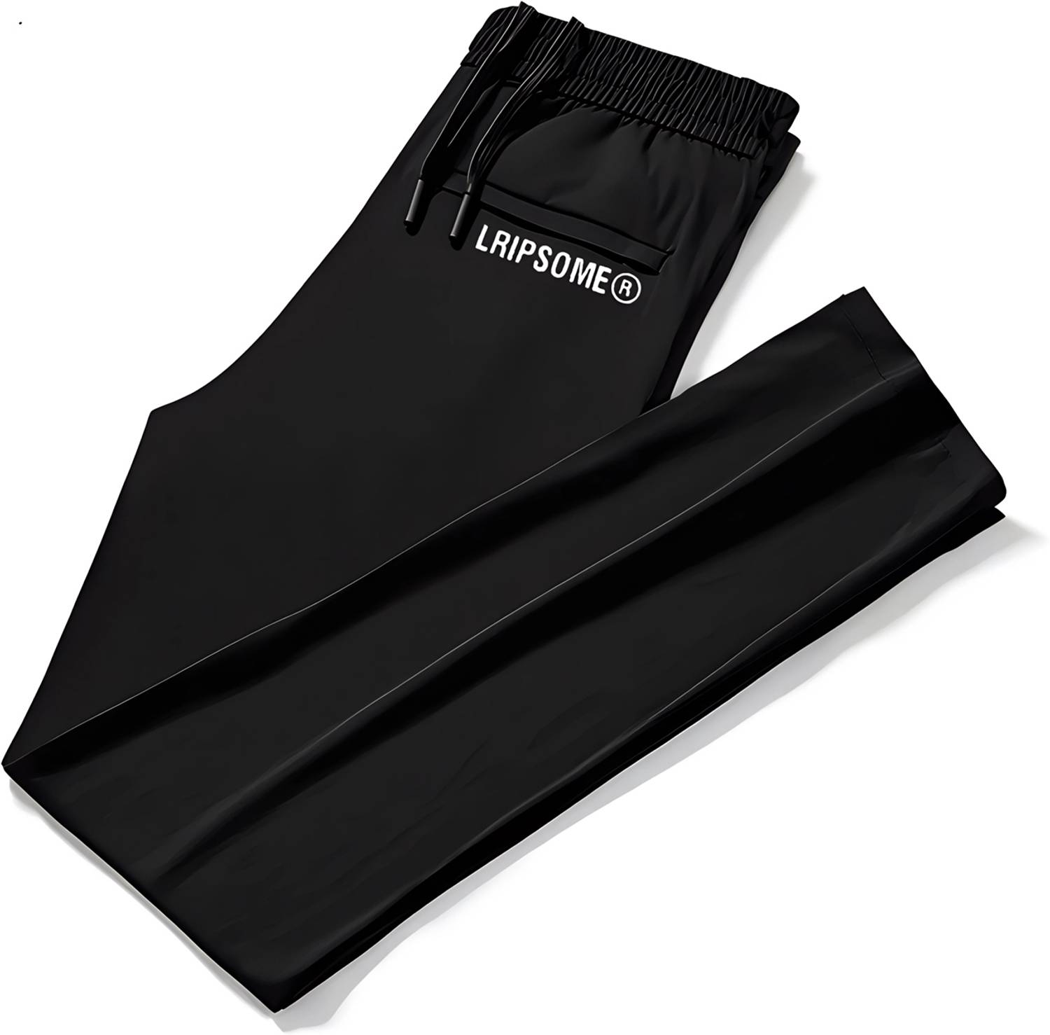 Lripsome Solid Men Black Track Pants - Image 1