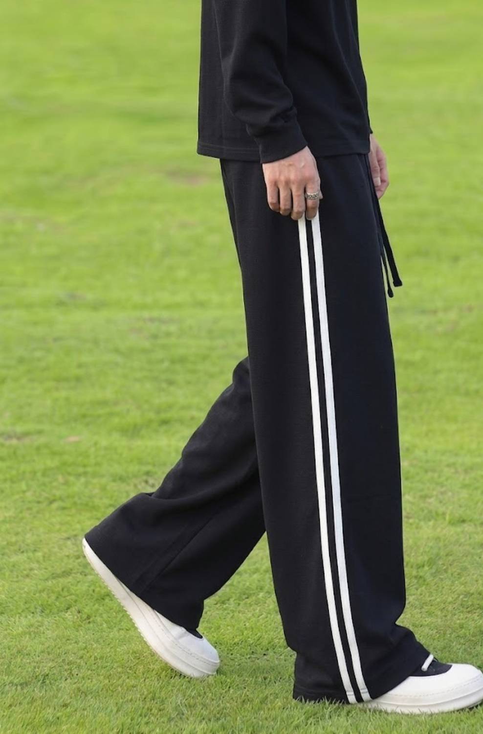 Dockstreet Striped White Track Pants - Image 3