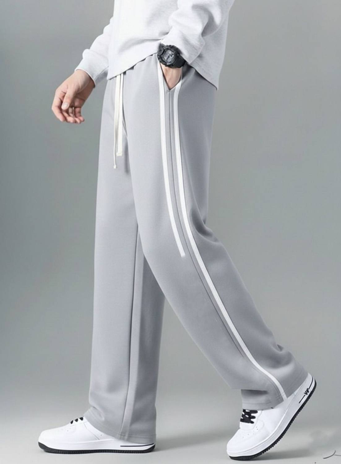 ELITE Star Grey Track Pants - Image 1