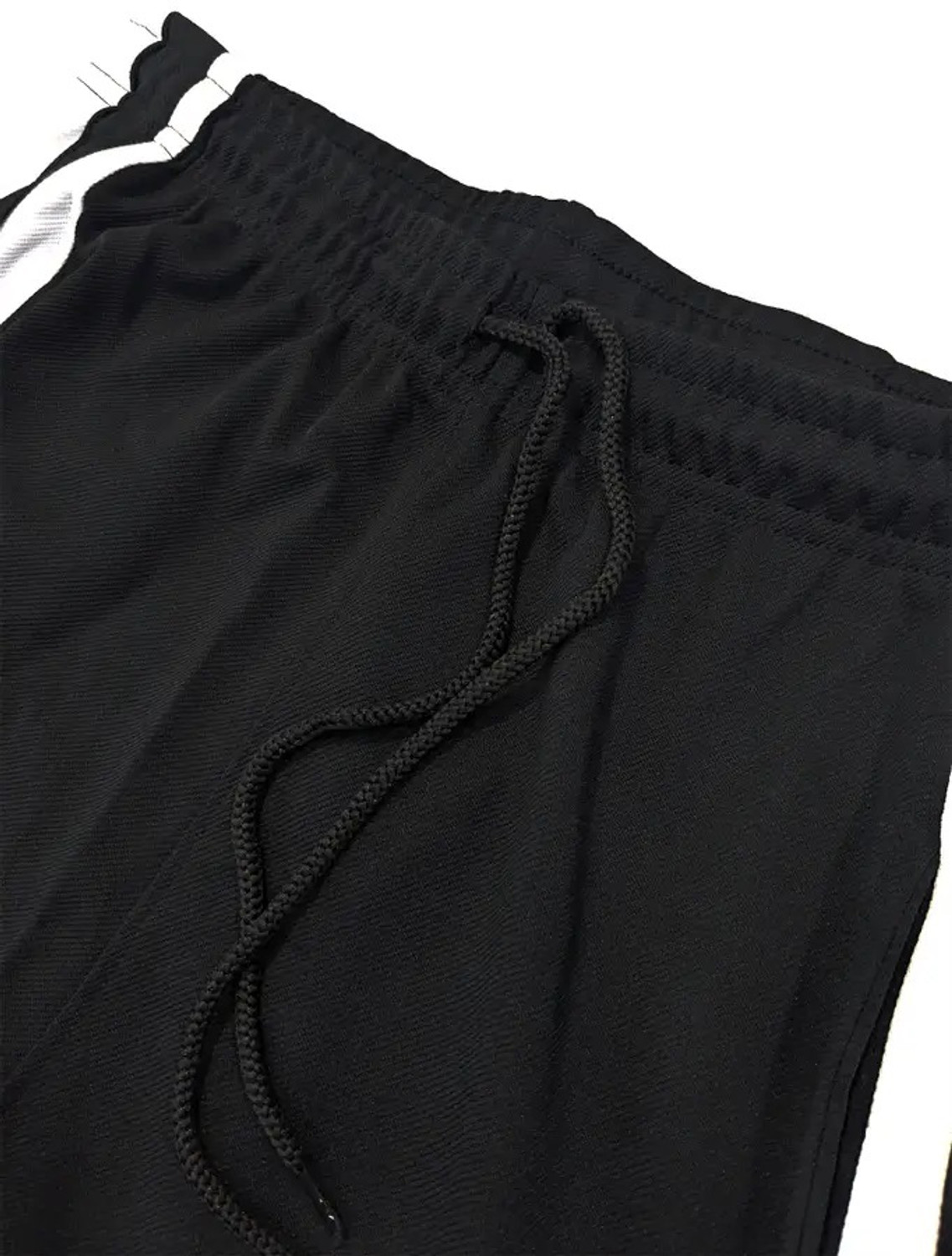 Image of Jump Cuts Striped Men Black Track Pants