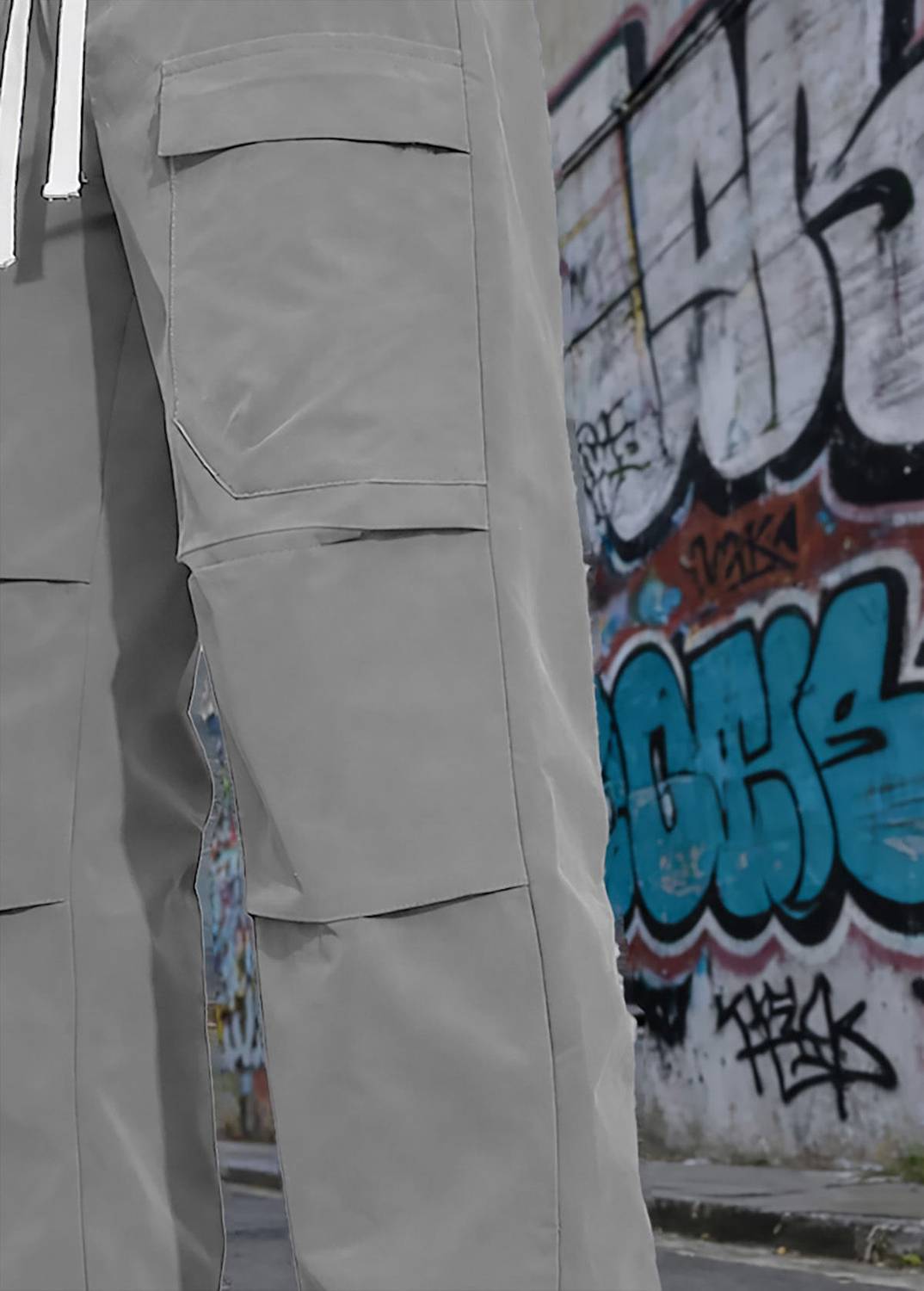 PRAVAHA Men Grey Track Pants - Image 4