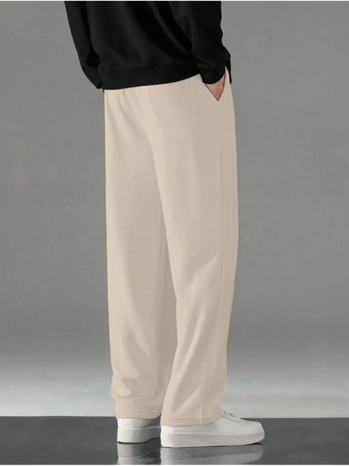 DORINOZ Solid Men Beige Track Pants - Image 2