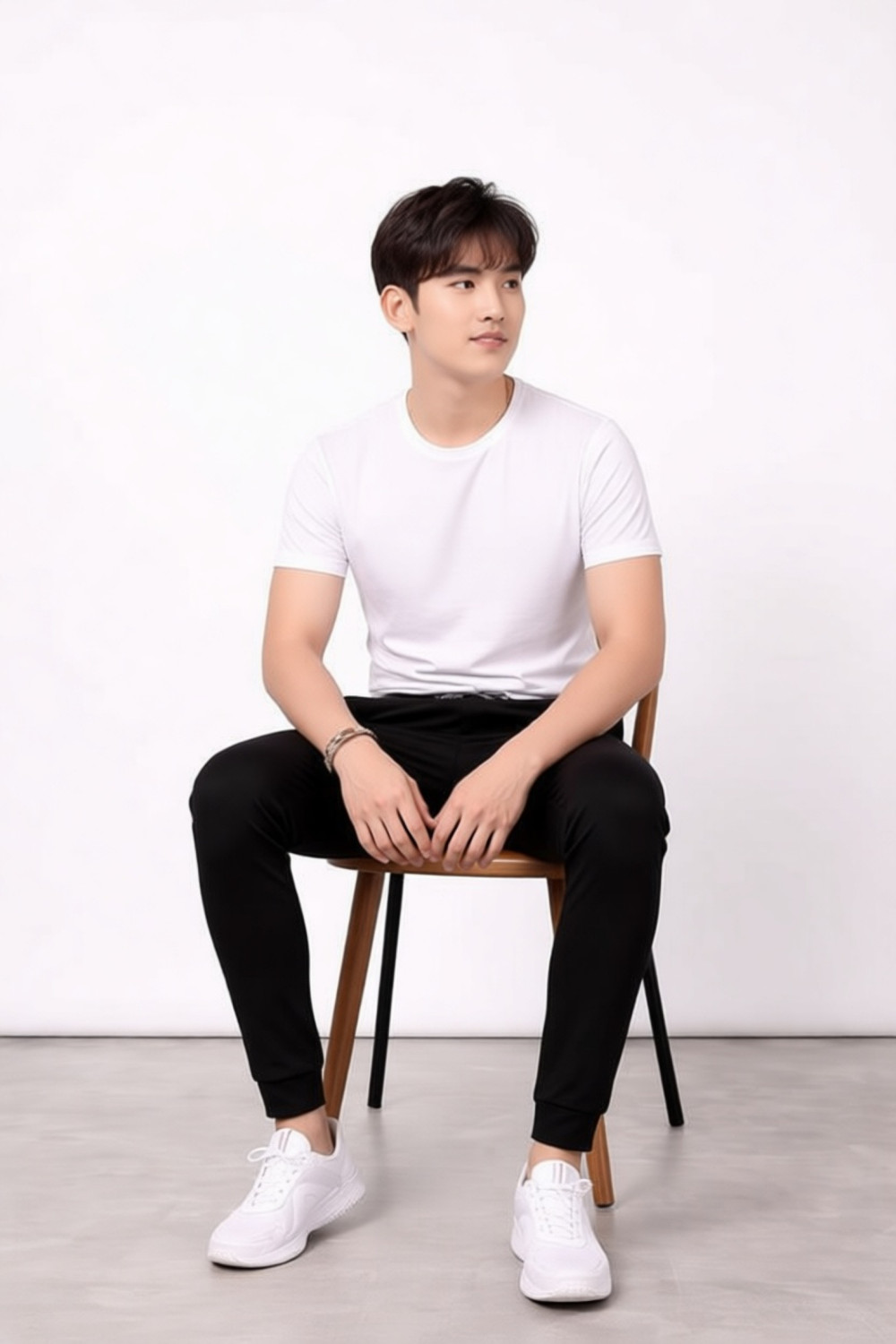 Image of Kashvi Solid Men Black Track Pants