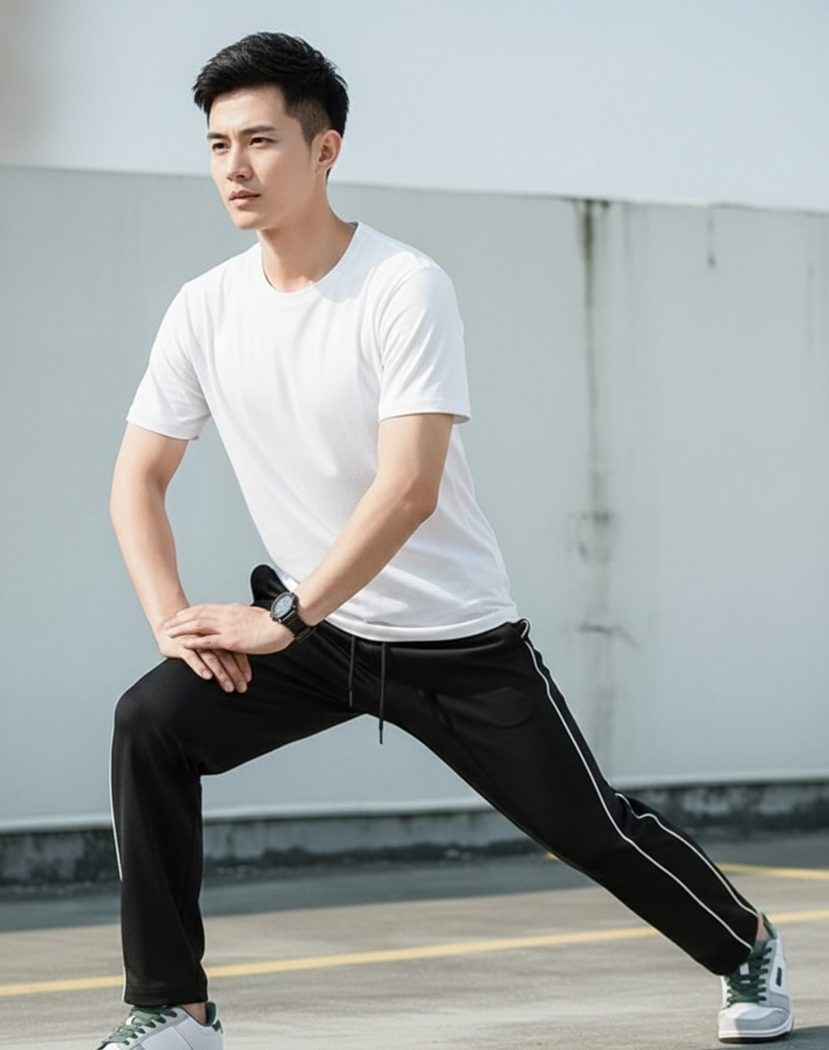 Image of Zimist Striped Men Black Track Pants