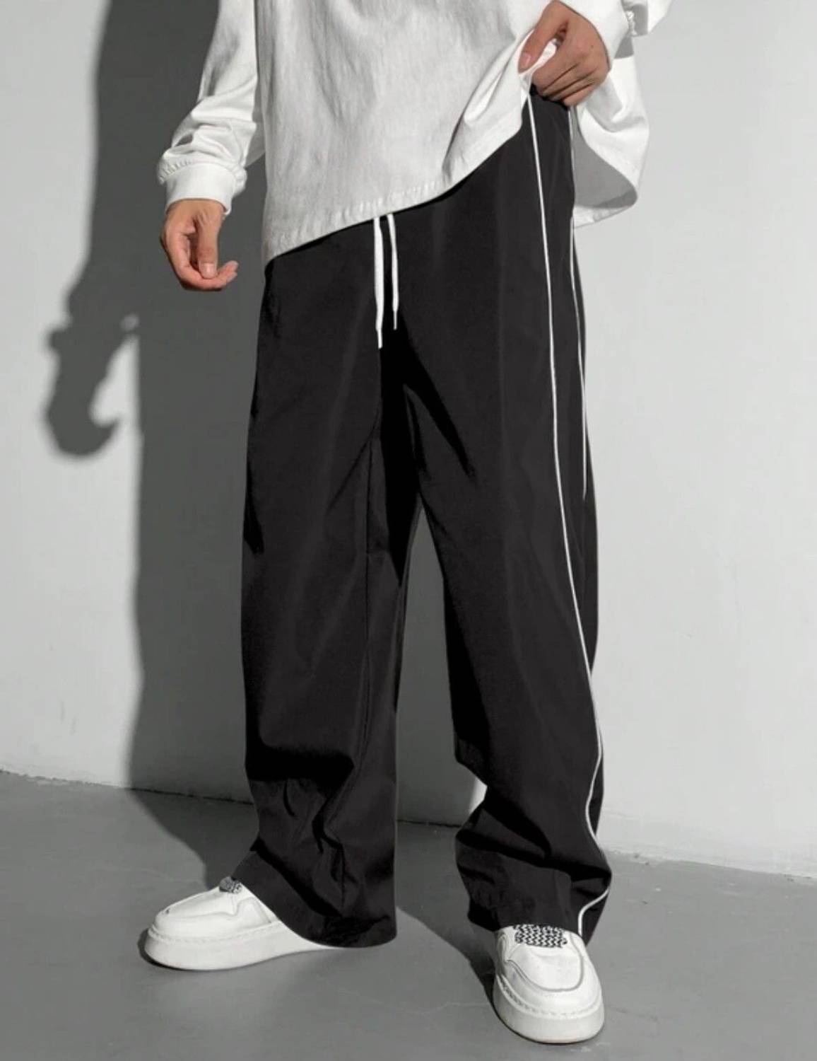 ColorMeGorgeous Men Black Striped Track Pants - Image 4