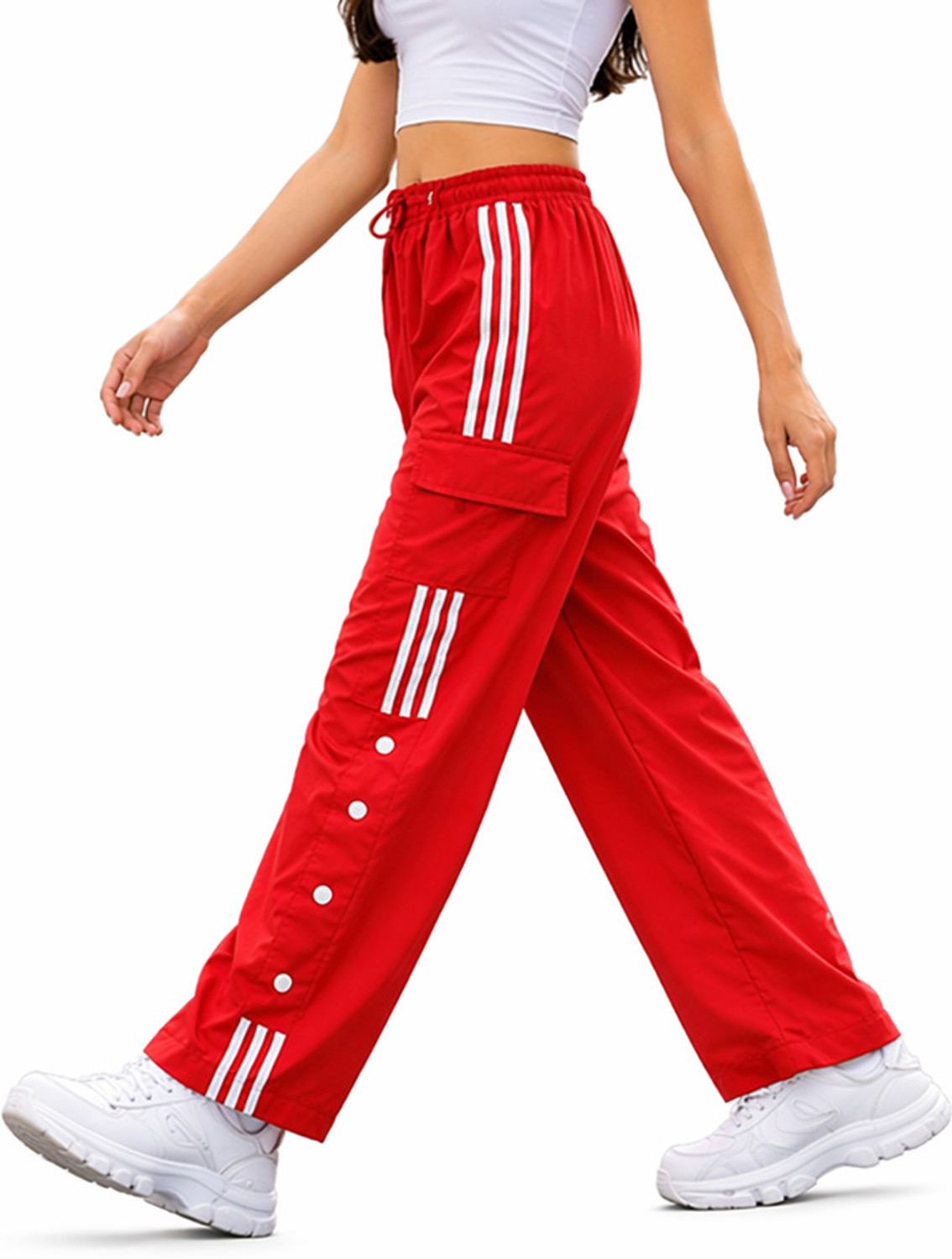 Image of ascenso Striped Women Black, White Track Pants