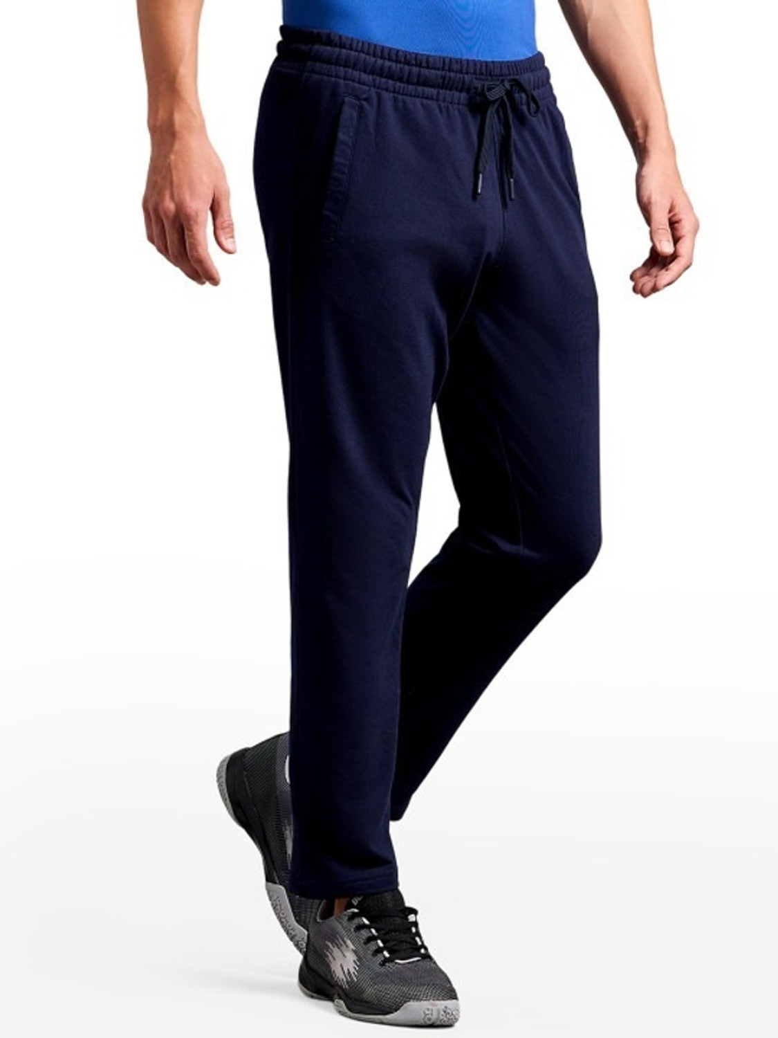 Image of BOLDFIT Activewear Solid Men Blue Track Pants