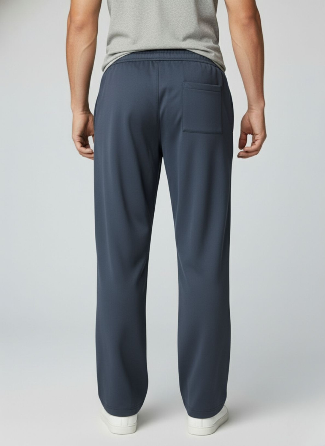 Image of INDICLUB Loose Fit Men Grey Trousers