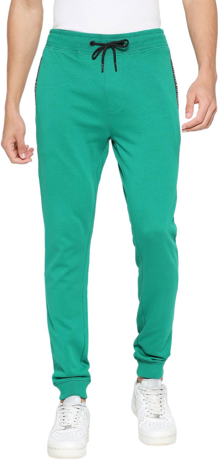 BEING HUMAN Green Regular Fit Track Pants For Men By Being Human Clothing Solid Men Green Track Pants