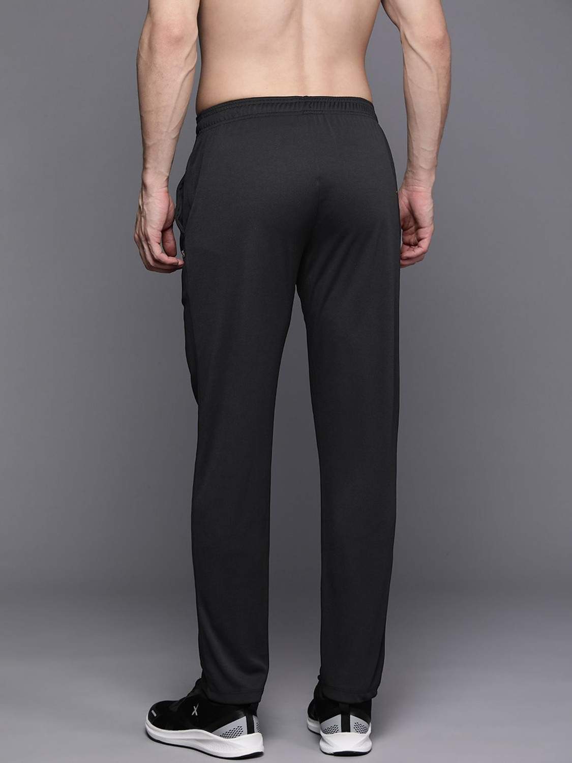 Image of HRX by Hrithik Roshan Solid Men Black Track Pants
