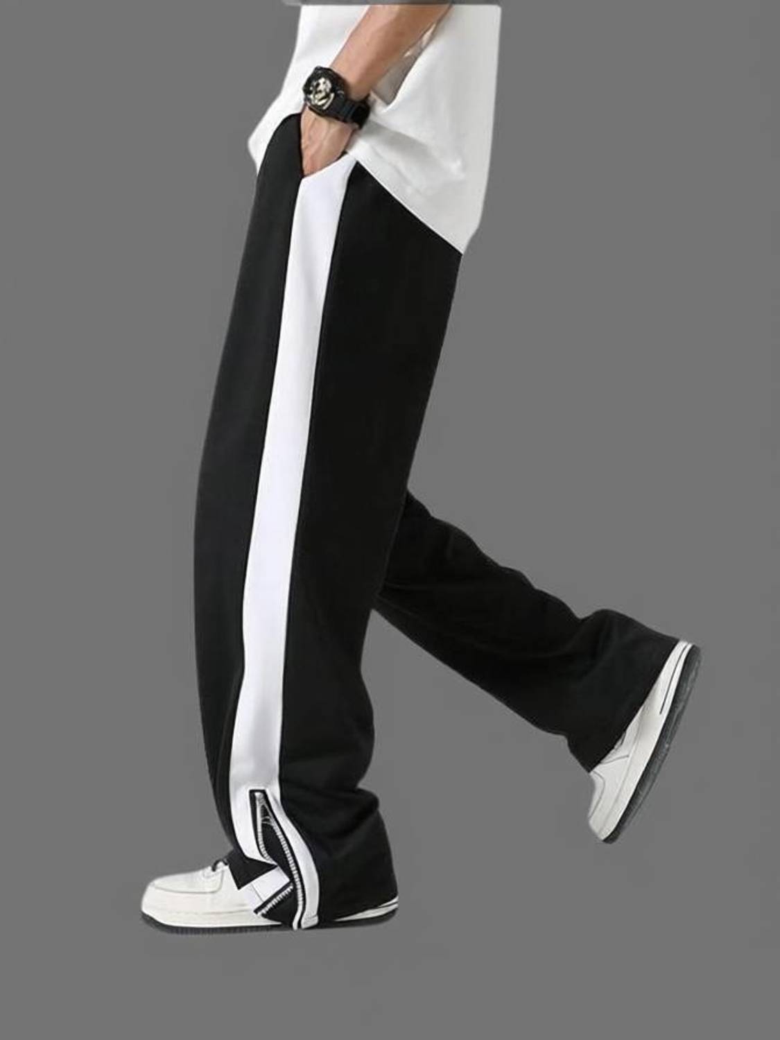 ALPTRA Solid Men Black Track Pants