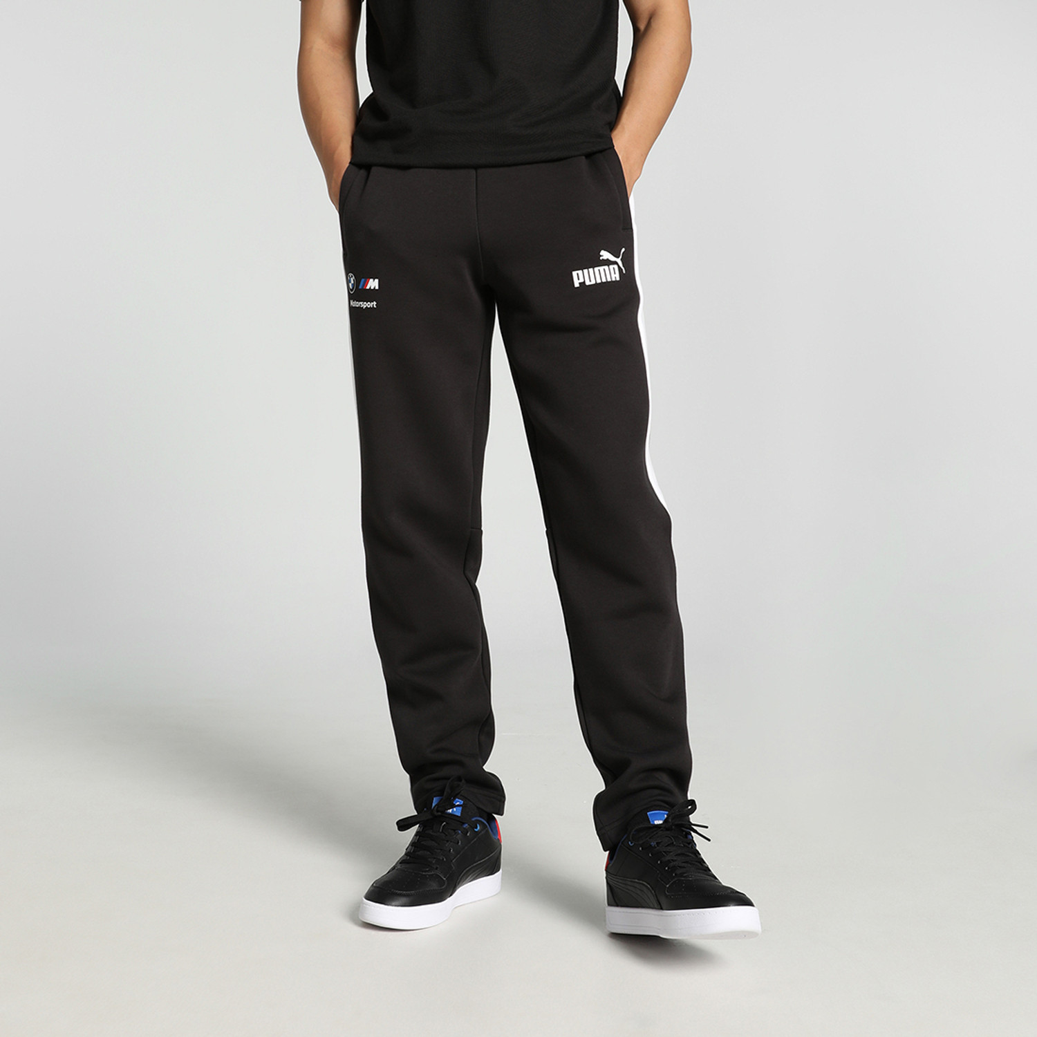 Image of PUMA Solid Men Black Track Pants