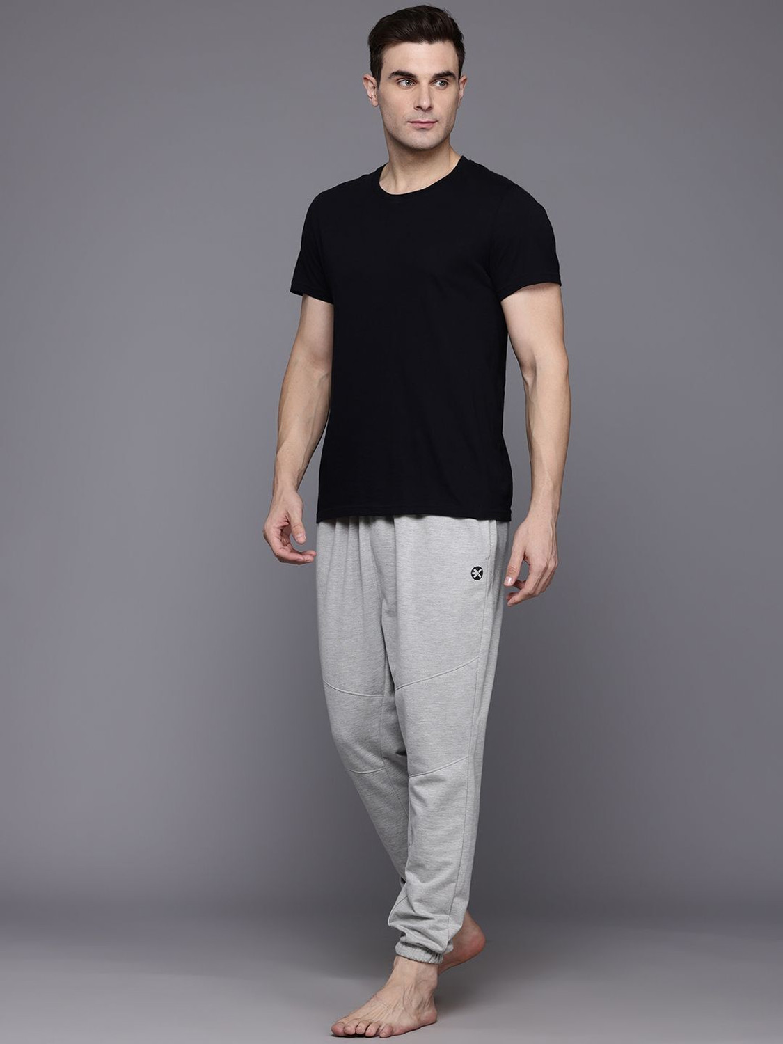 Image of HRX by Hrithik Roshan Solid Men Grey Track Pants