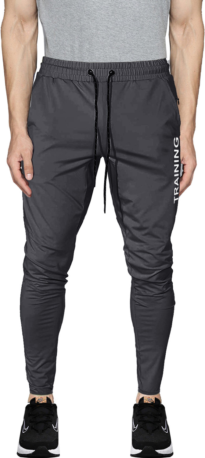 Image of AVOLT Solid Men Grey Track Pants