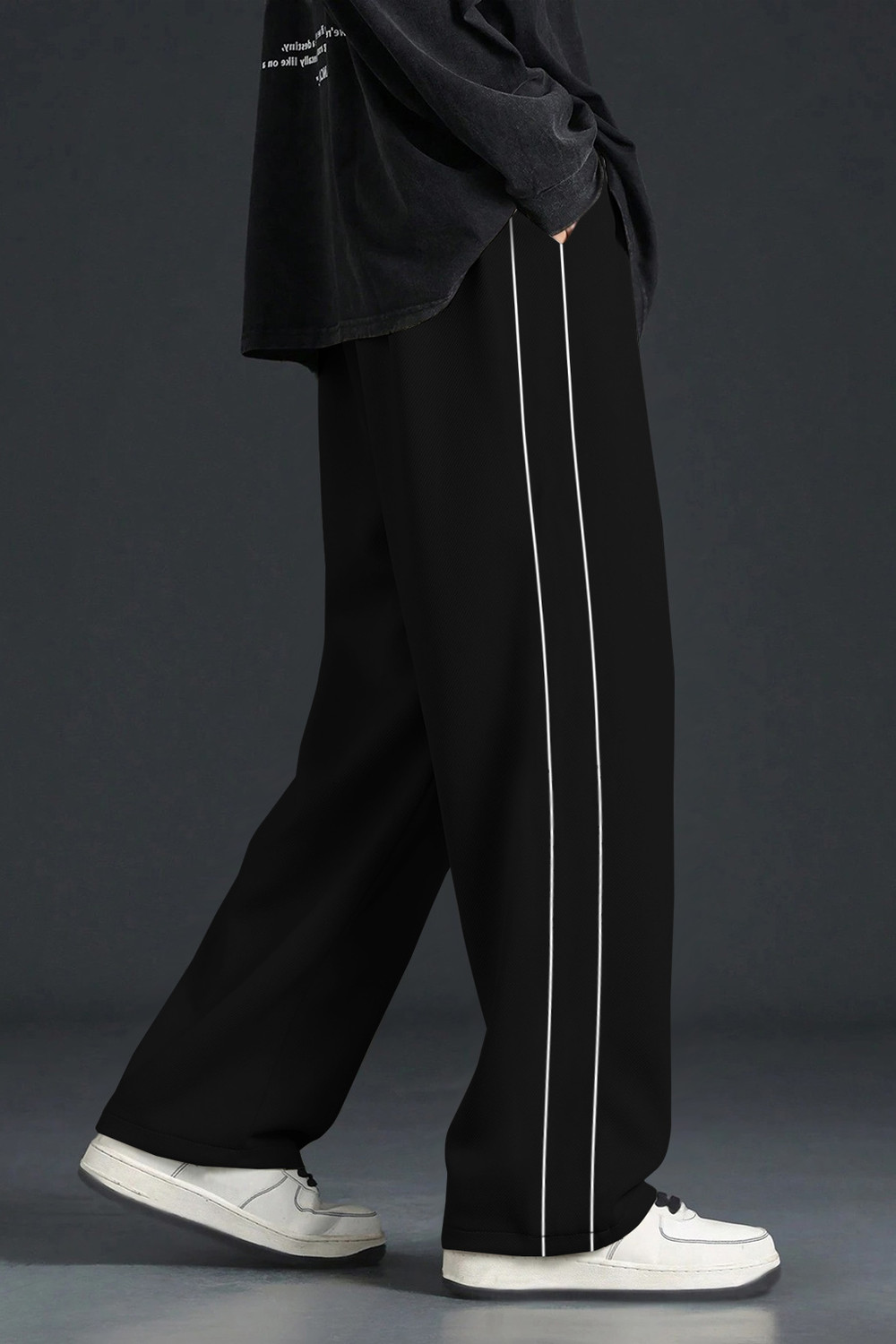 Image of KAJARU Solid Men Black Track Pants