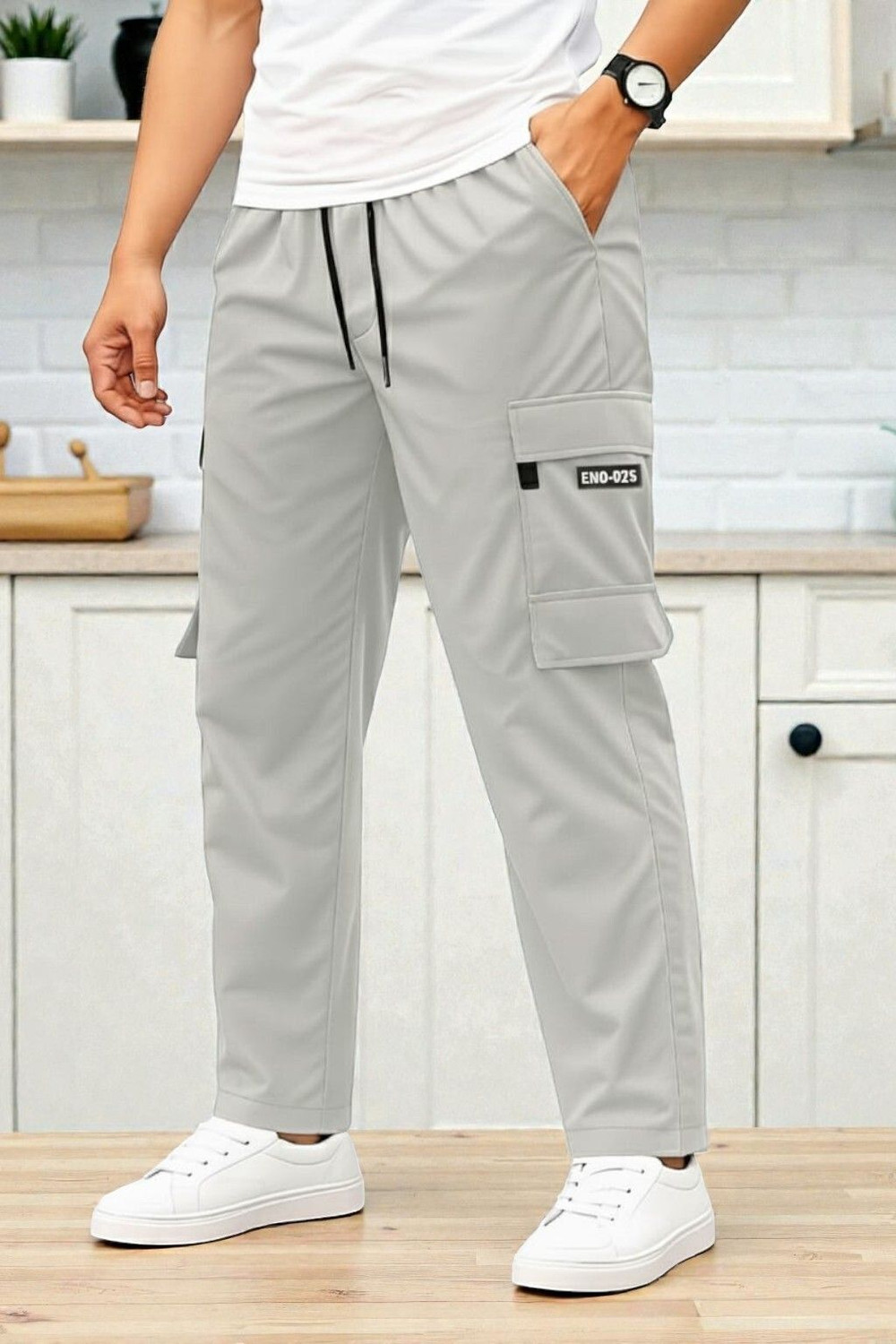 Image of HARDFLEX Solid Men Grey Track Pants