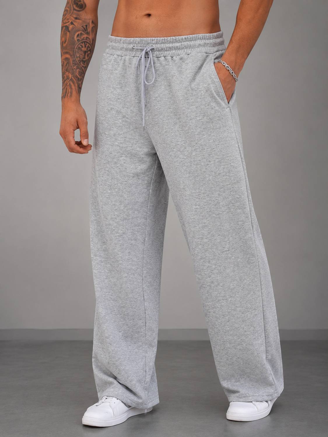 Pahiraav Men Grey Track Pants