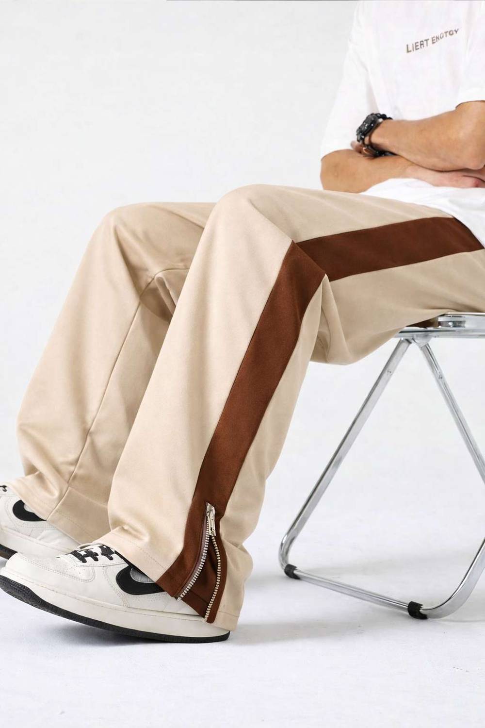 EraandEdge Men Beige Track Pants - Image 3