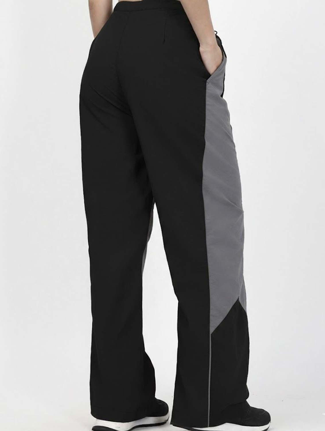 Image of fivedoggies Solid Men Black, Grey Track Pants