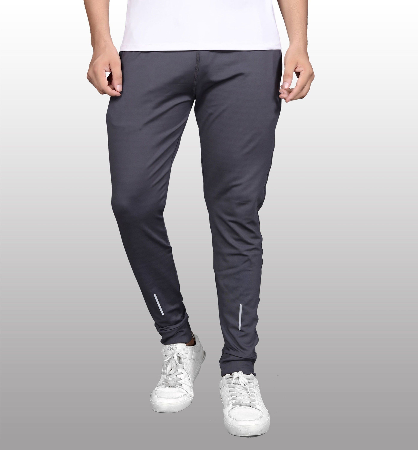 Image of VEYNIZ Solid Men Black, Grey Track Pants
