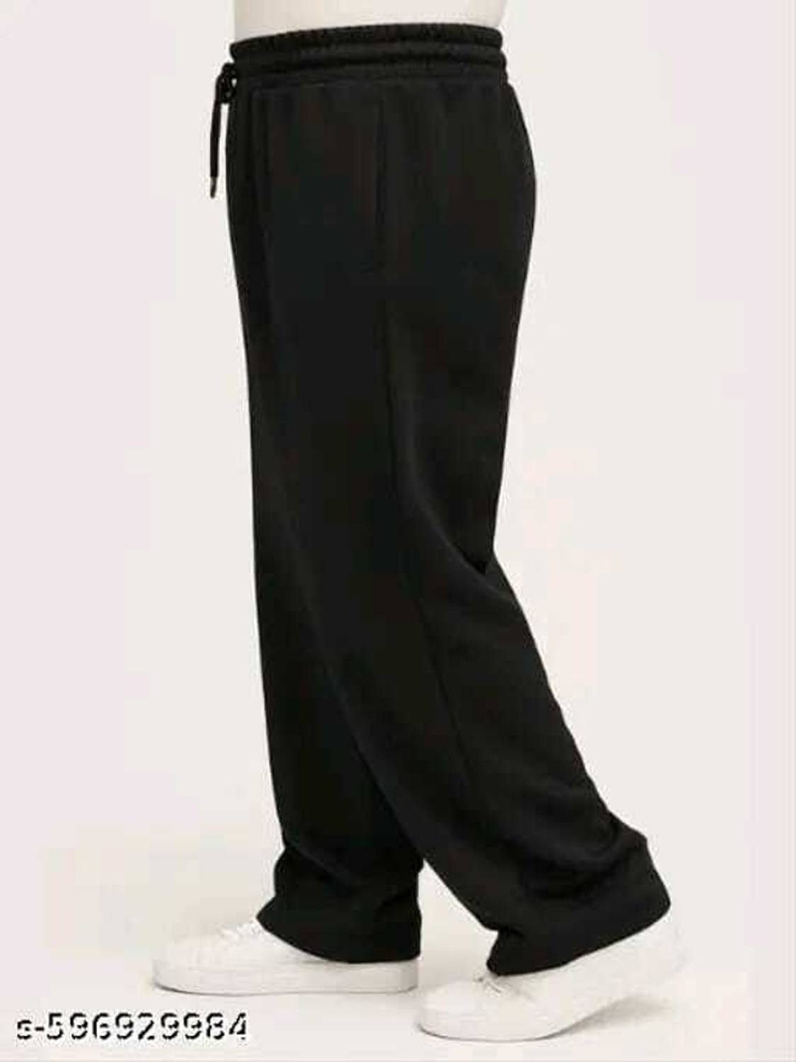 Ani Enterprises Men's Solid Black Track Pants - Image 2
