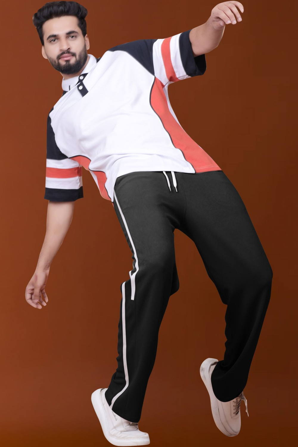 Image of Yazole Solid Men Black Track Pants