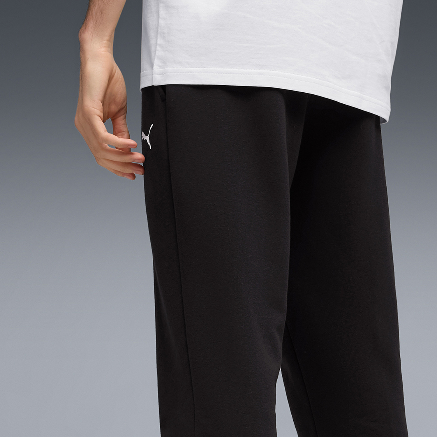 Image of PUMA Solid Men Black Track Pants