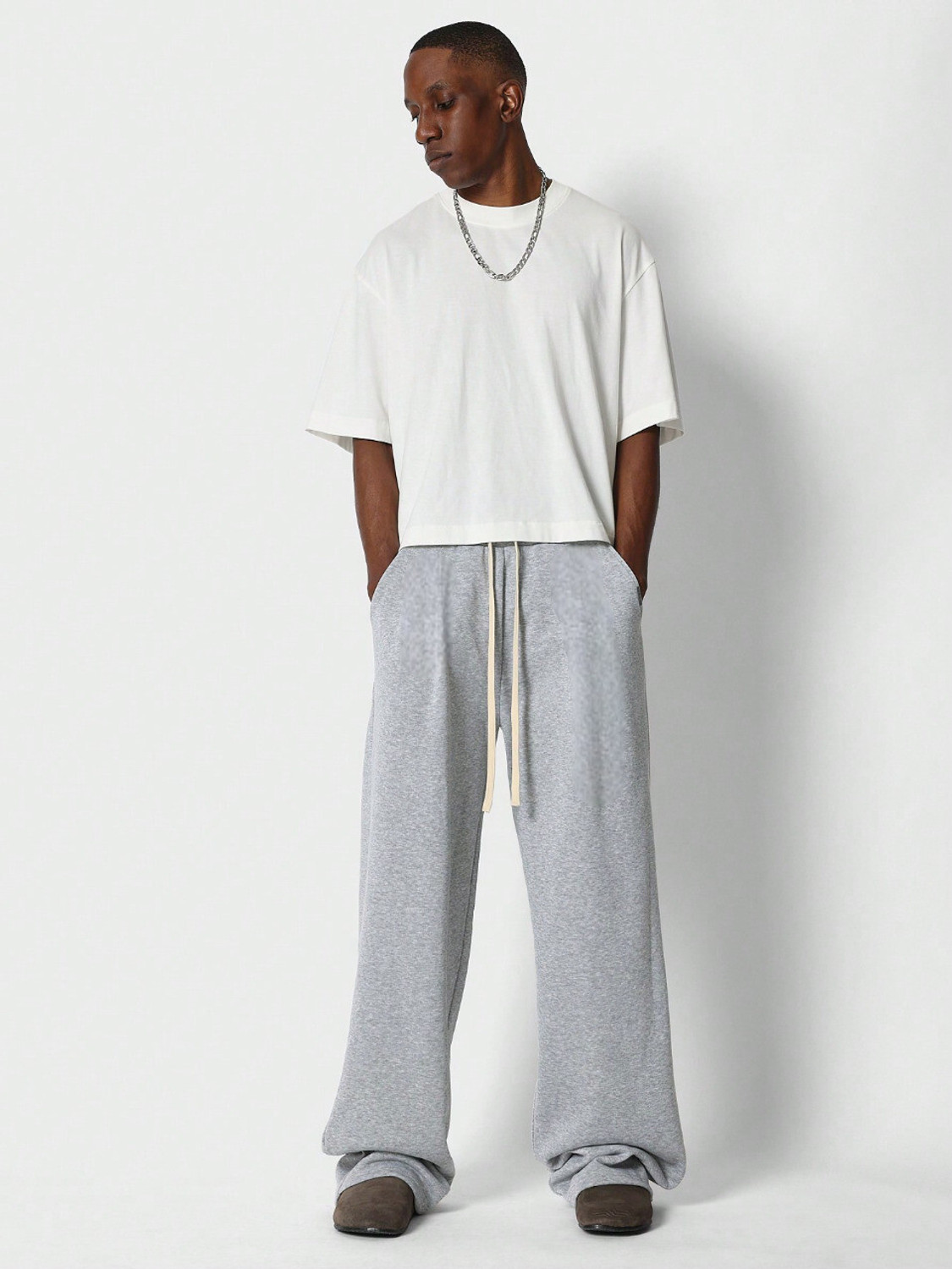Image of Dockstreet Solid Men Grey Track Pants