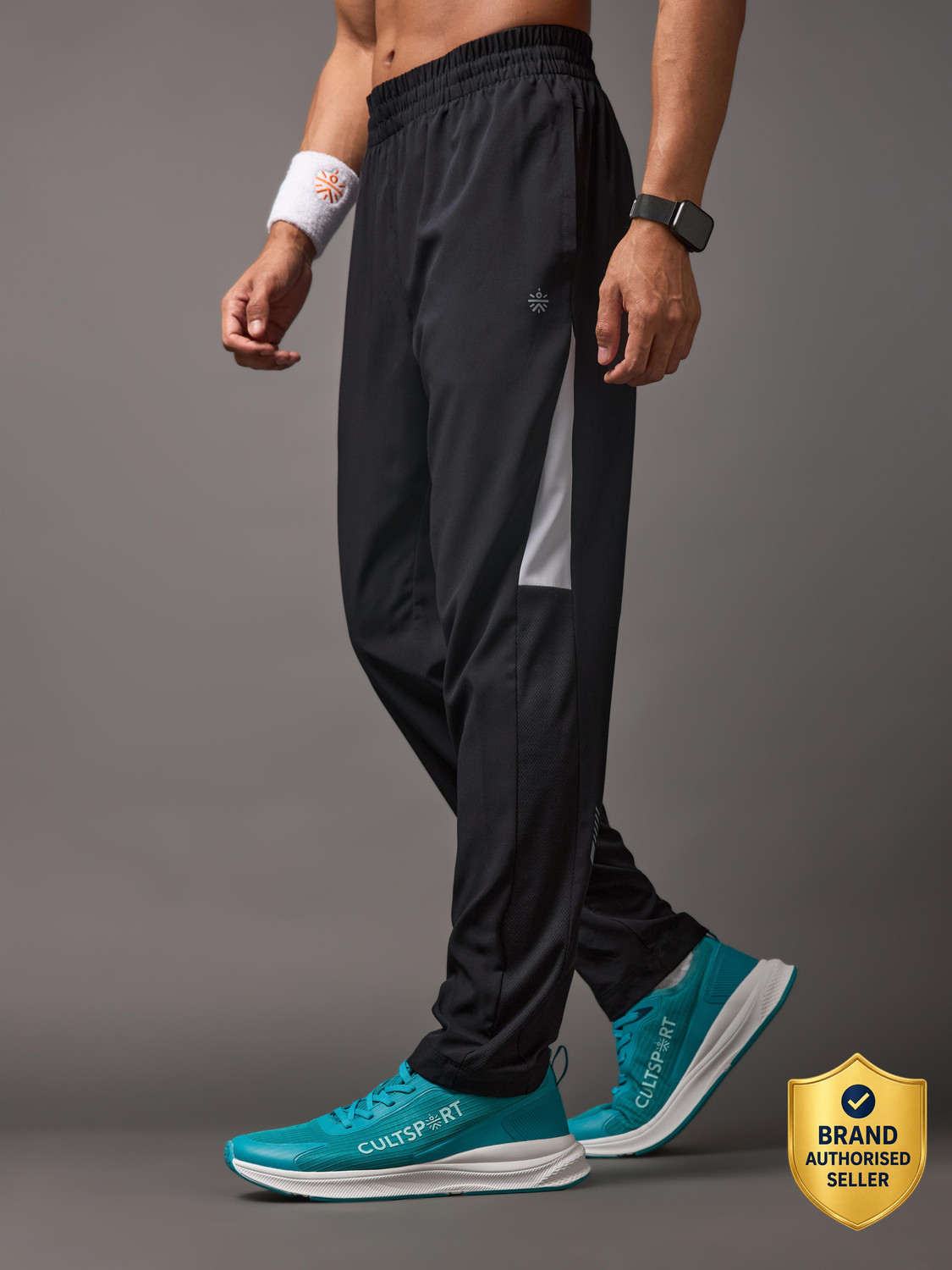 Image of Cult Colorblock Men Black Track Pants