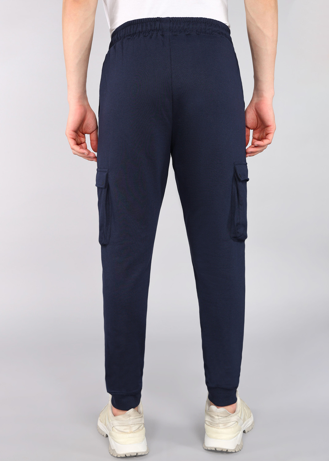 Image of Moda Rapido Solid Men Dark Blue Track Pants