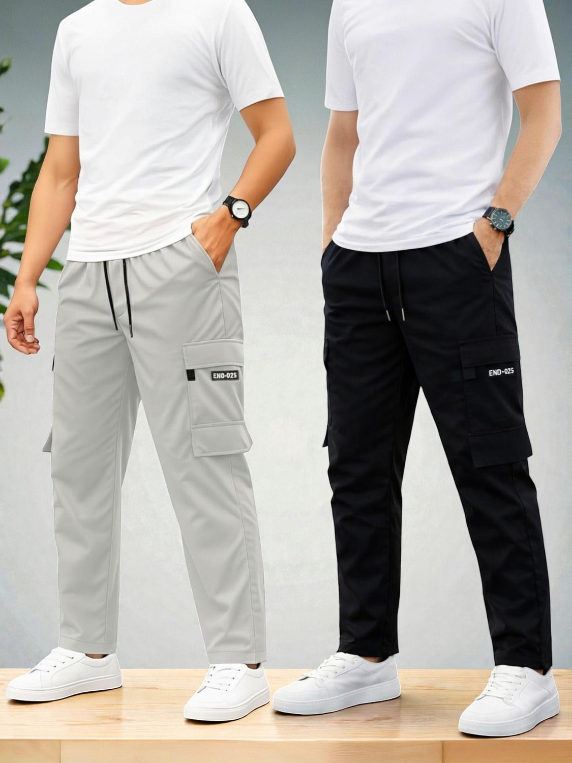 Image of HARDFLEX Solid Men Black, Grey Track Pants