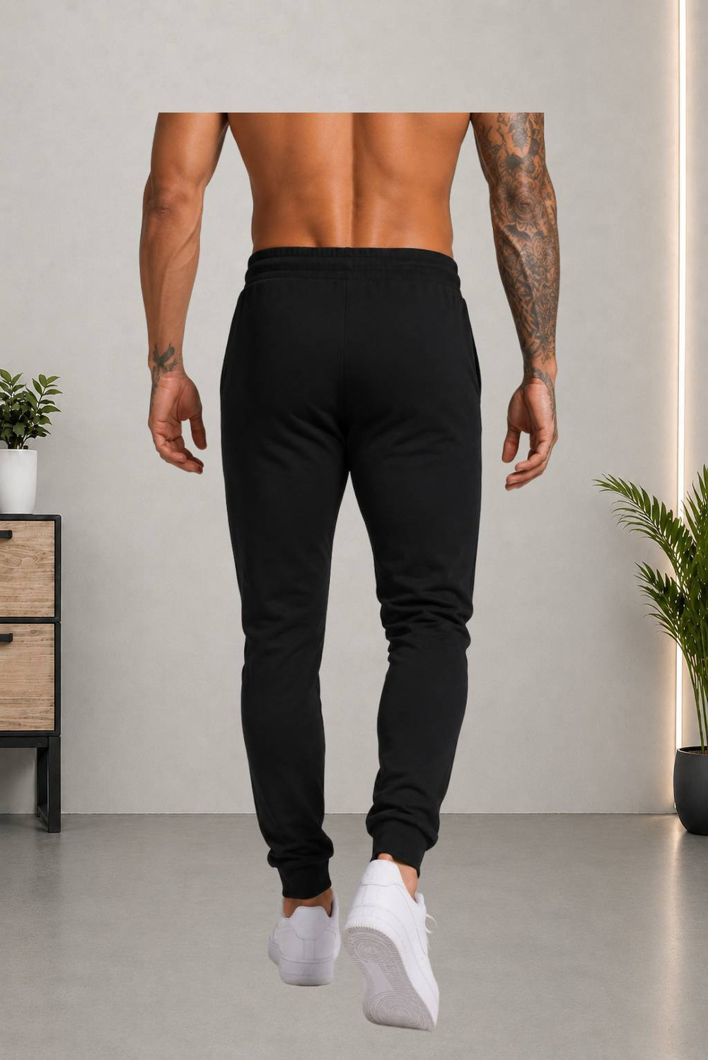 Image of SMARTRIX Solid Men Black, Grey Track Pants