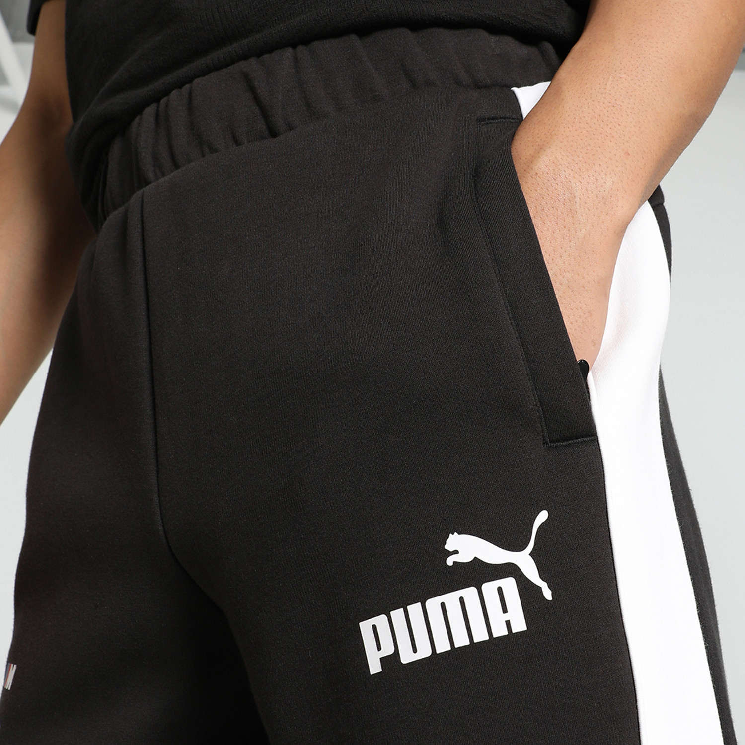 Image of PUMA Solid Men Black Track Pants