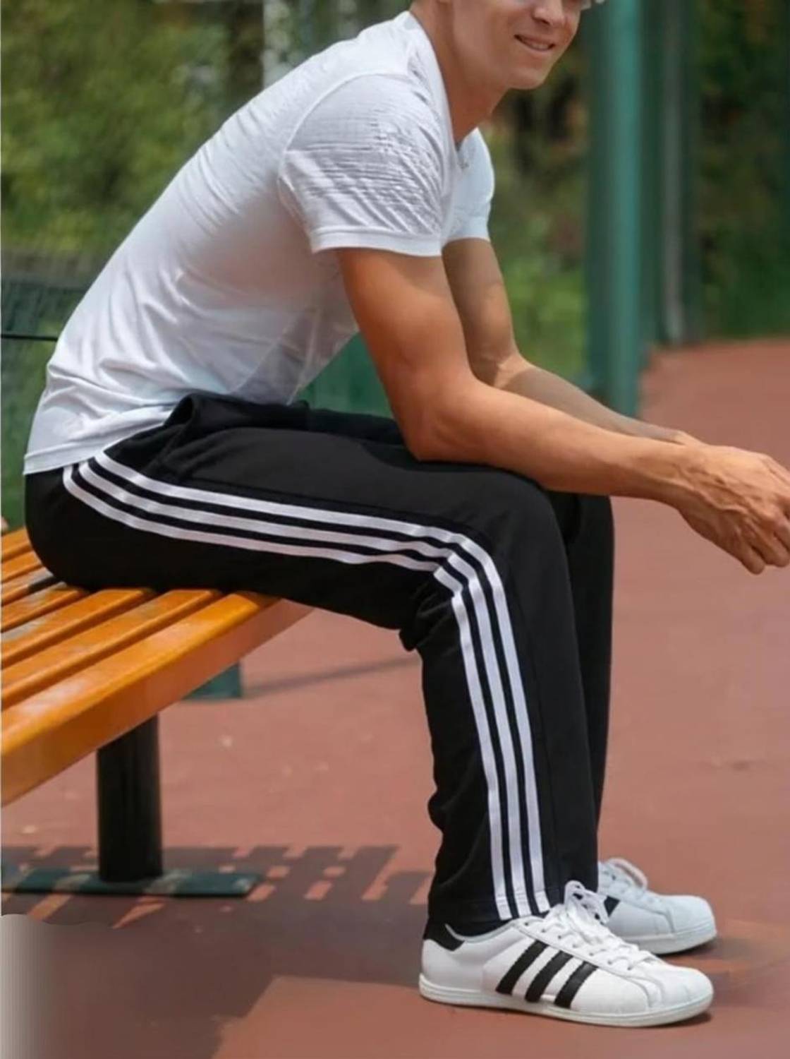 Ansaritextile Striped Men Black Track Pants