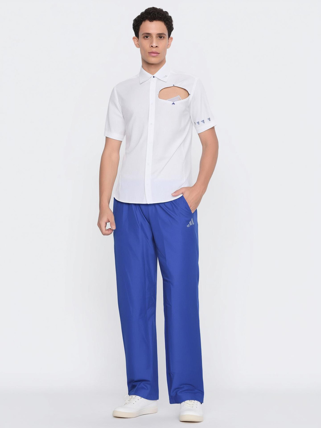 ADIDAS Solid Men Blue Track Pants