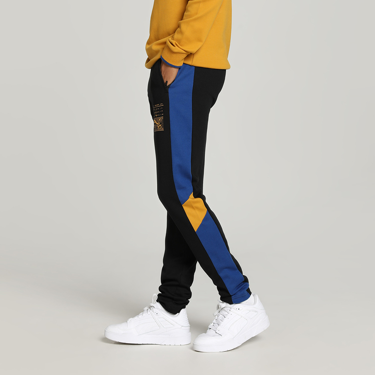 Image of PUMA Solid Men Black Track Pants
