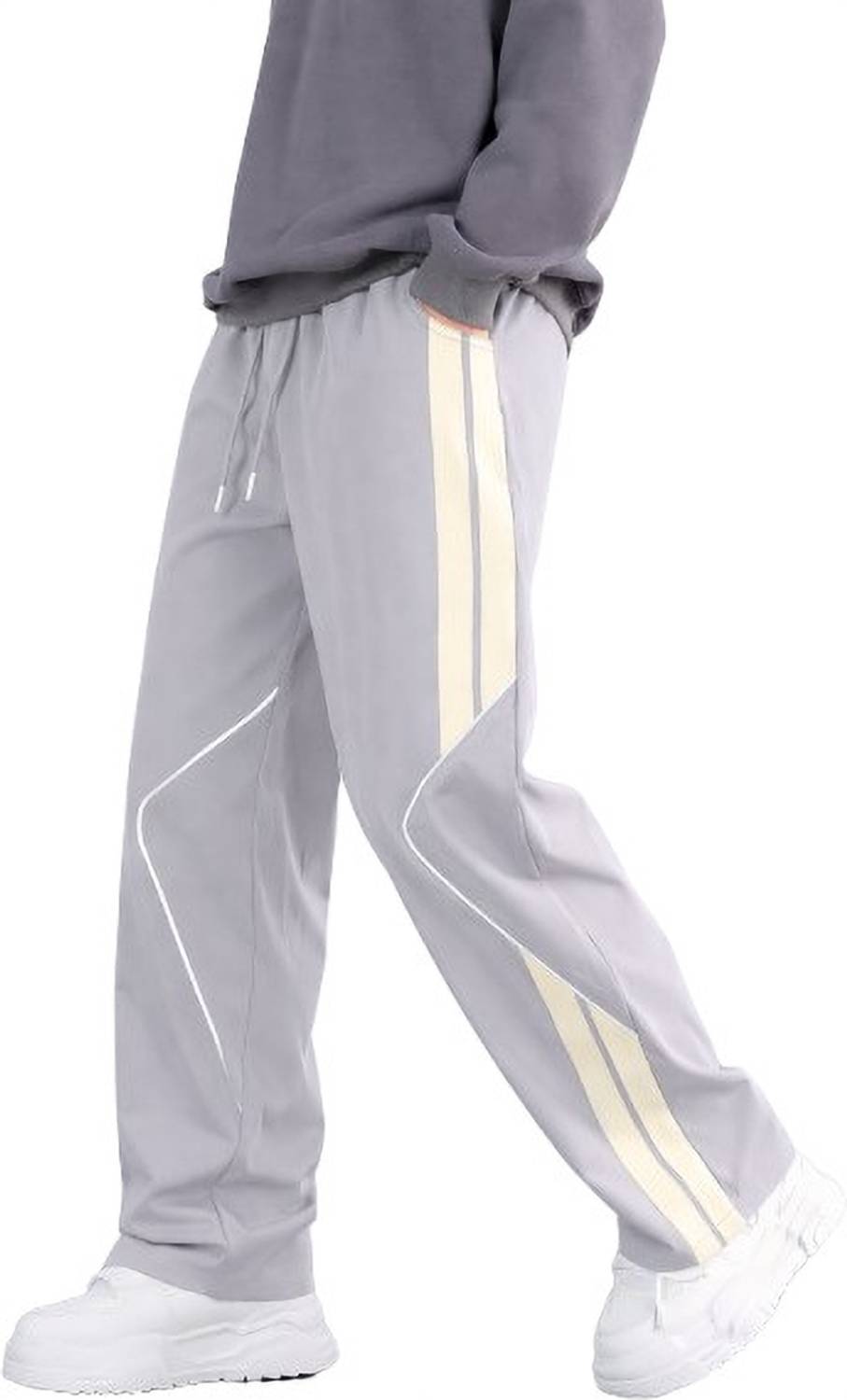 AZLANE Men Silver Track Pants - Image 4