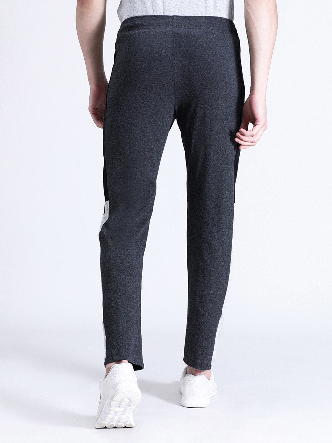 Image of CROCODILE Solid Men Grey Track Pants