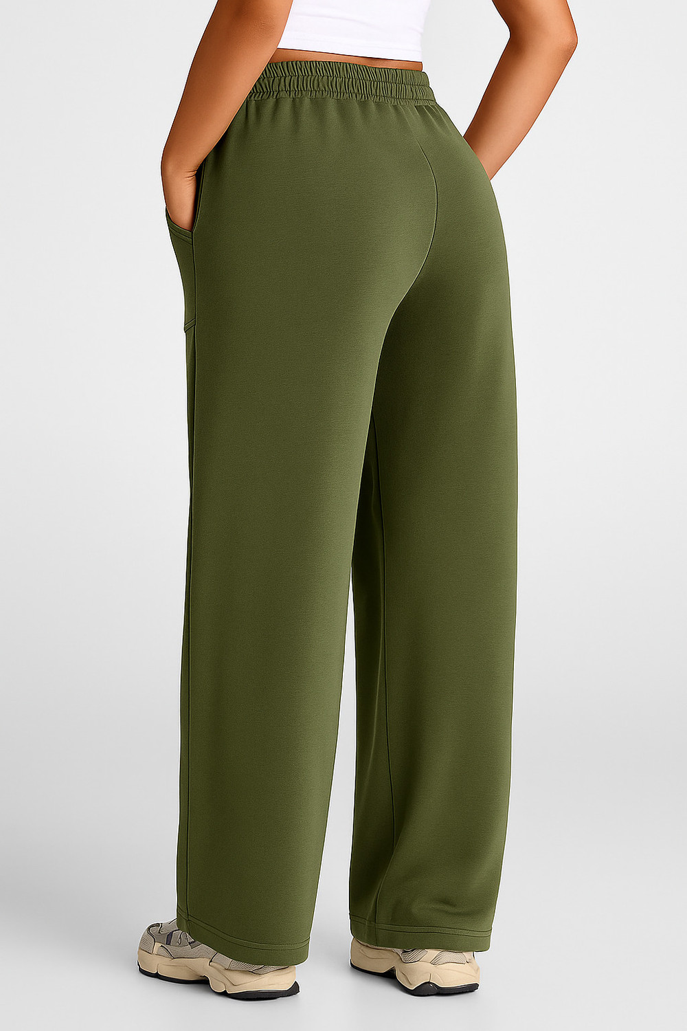 Image of Q-Rious Relaxed Women Green Trousers