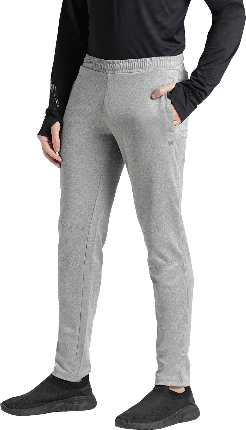 Image of Wildcraft Solid Men Grey Track Pants