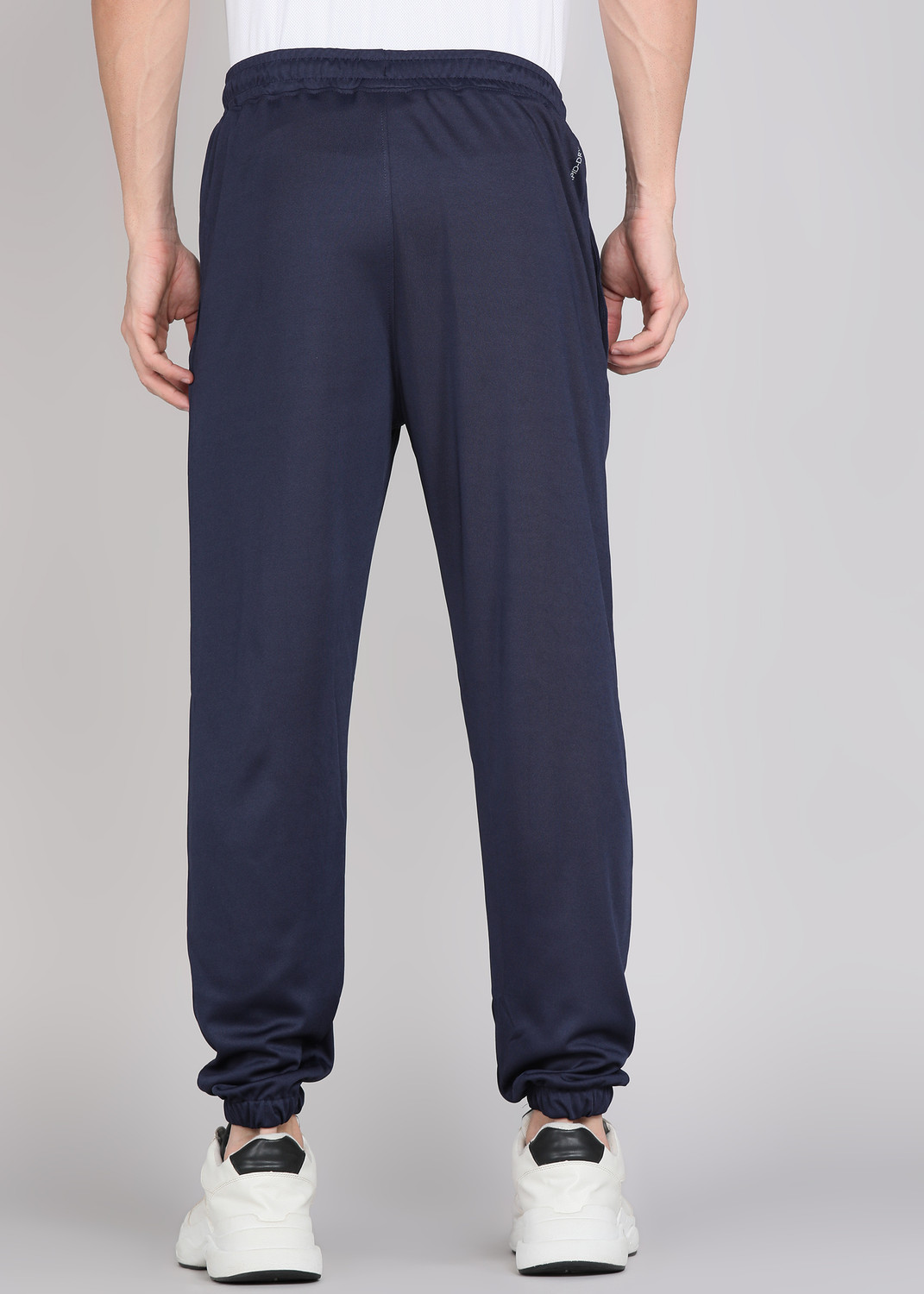 Image of HRX by Hrithik Roshan Graphic Print Men Dark Blue Track Pants
