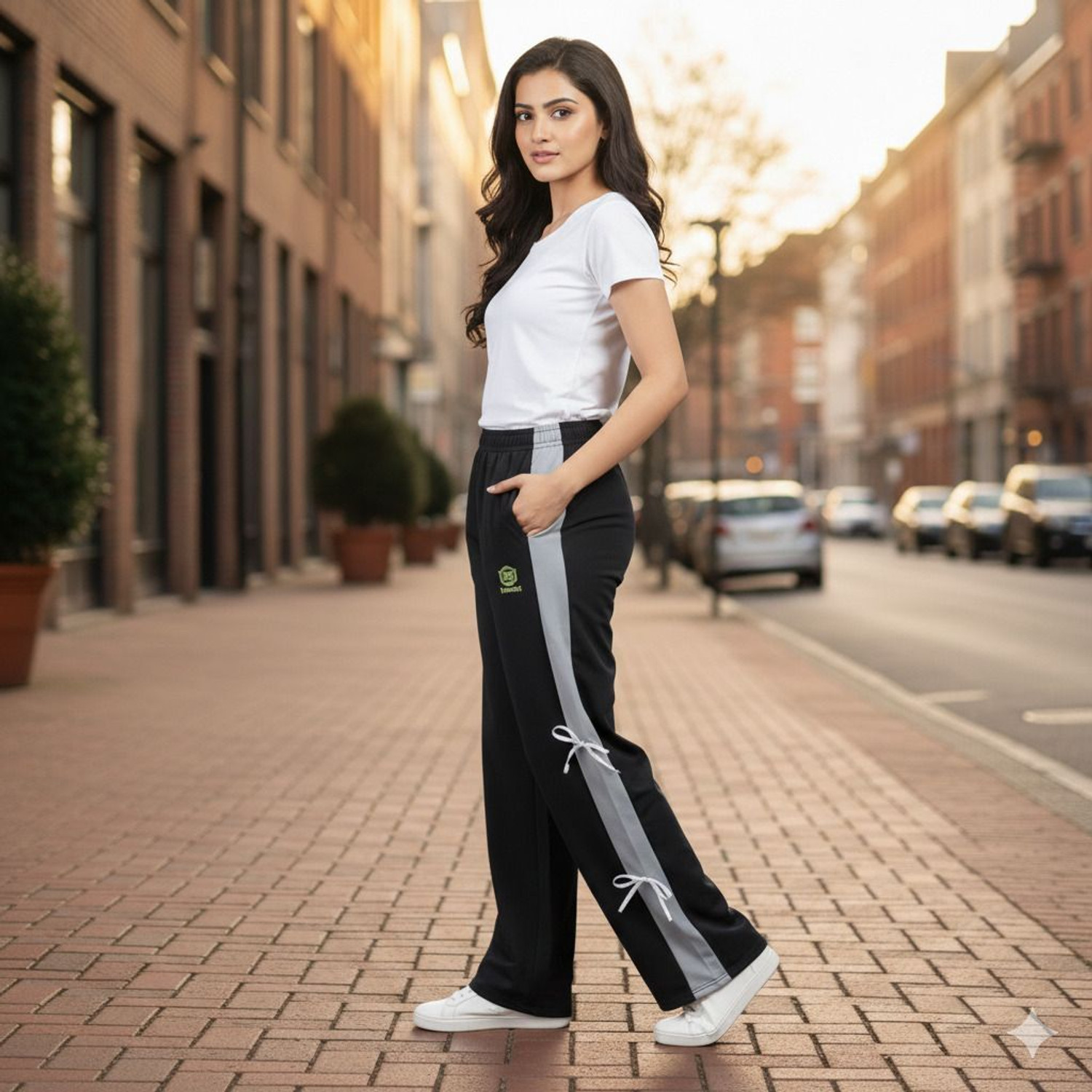 Image of ve run Solid Women Black Track Pants