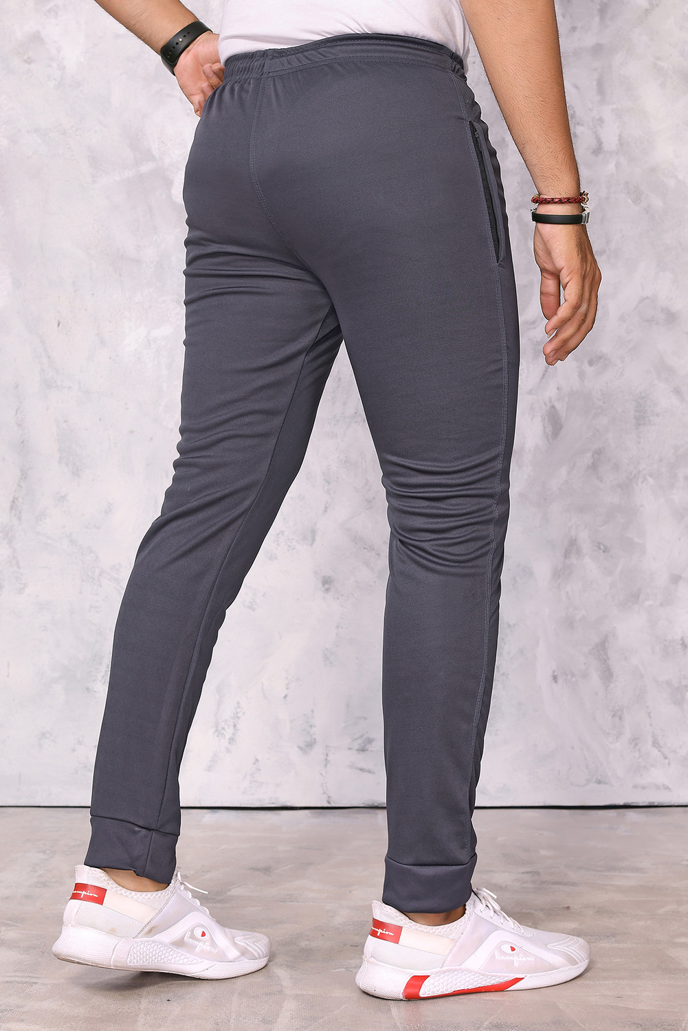 Image of Kashvi Chevron /Zig Zag Men Grey Track Pants
