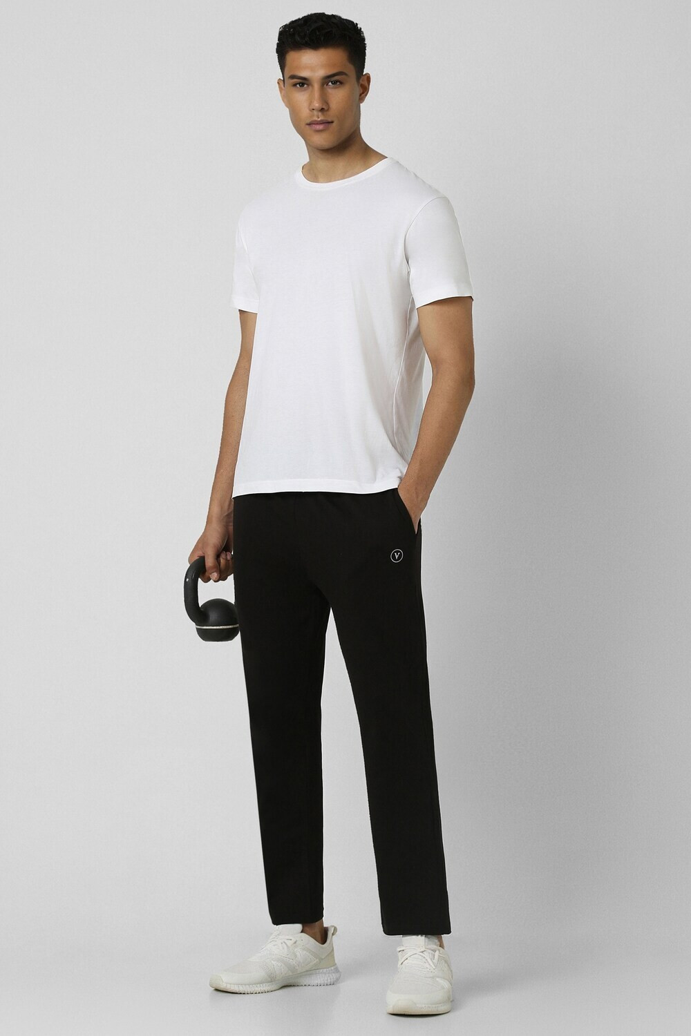 Image of VAN HEUSEN Solid Men Black Track Pants