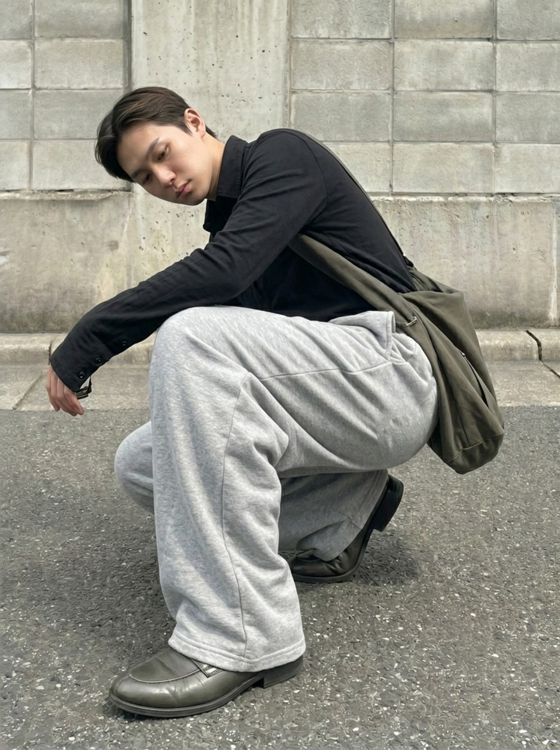 Image of Dockstreet Self Design Men Grey Track Pants