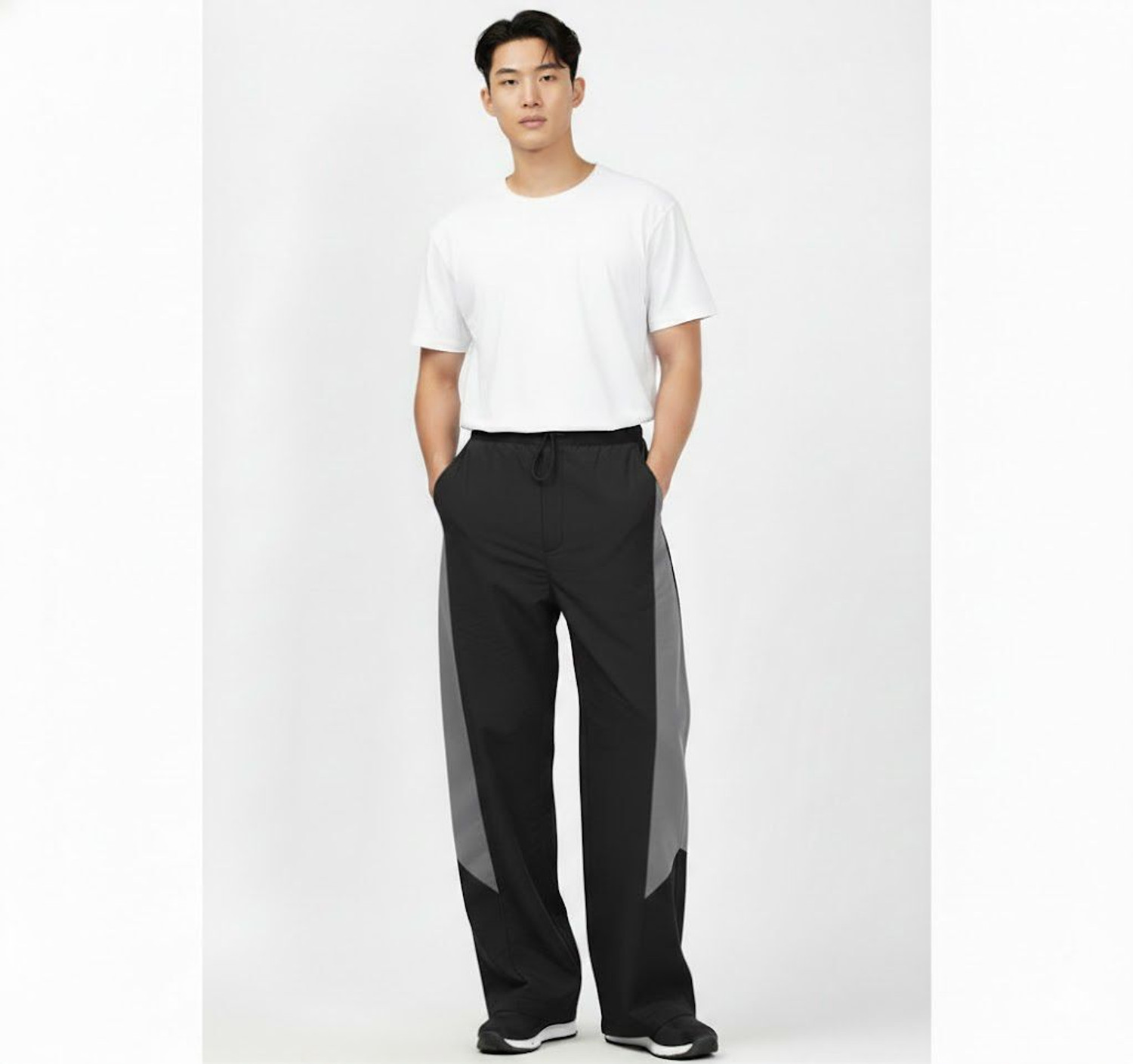 Image of fivedoggies Solid Men Black, Grey Track Pants