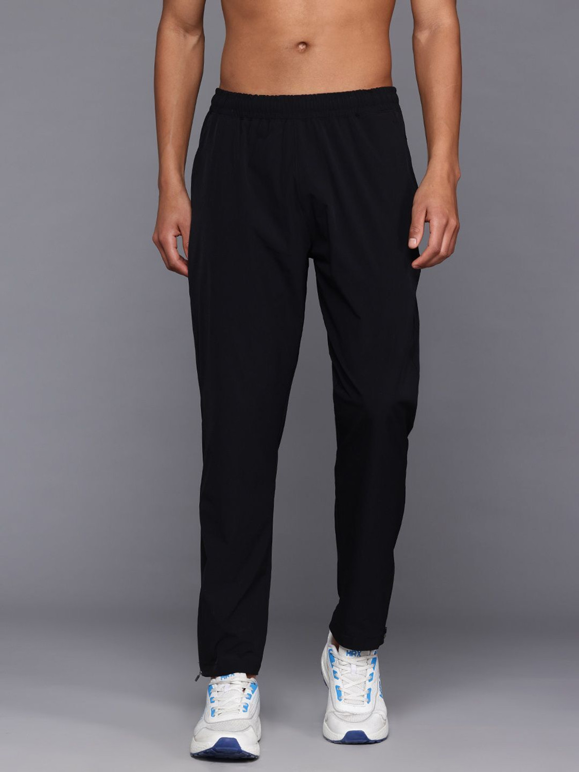 Image of HRX by Hrithik Roshan Solid Men Black Track Pants