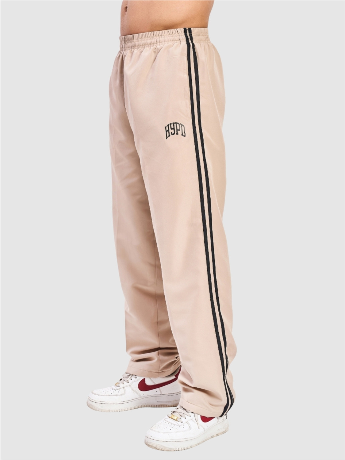 Image of HYPD Striped Men Beige Track Pants